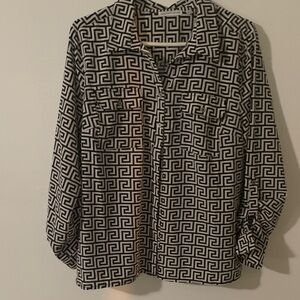 Notations‎ Black and White Geometric Skirt